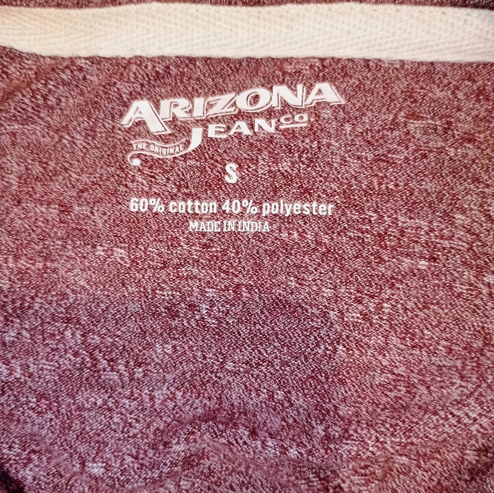 ♥️💜 NWOT Unisex Arizona Jeans Co Hoodie Purple Maroon Small Casual Comfortable - Picture 3 of 3